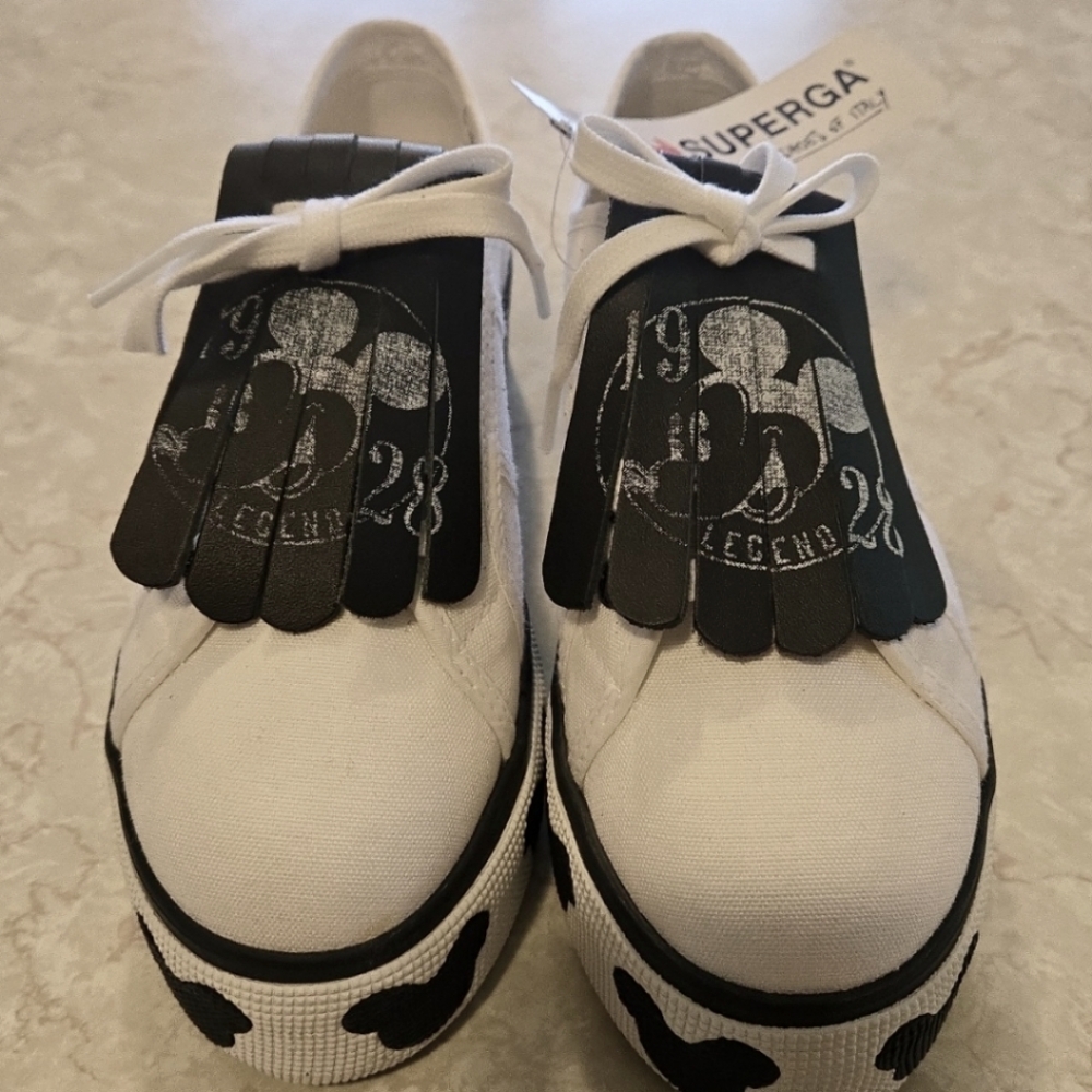 Superga - Disney Mickey Mouse Platform Sneakers. NWT! WOMEN'S 6.5